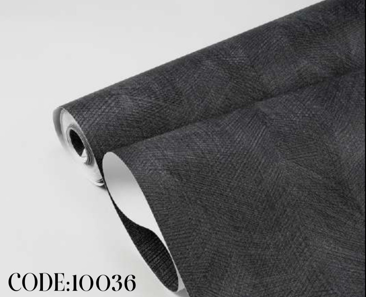 کاغذ دیواری قابل شستوشو طرح بافت کربن1 کد 10036 رنگ مشکی
