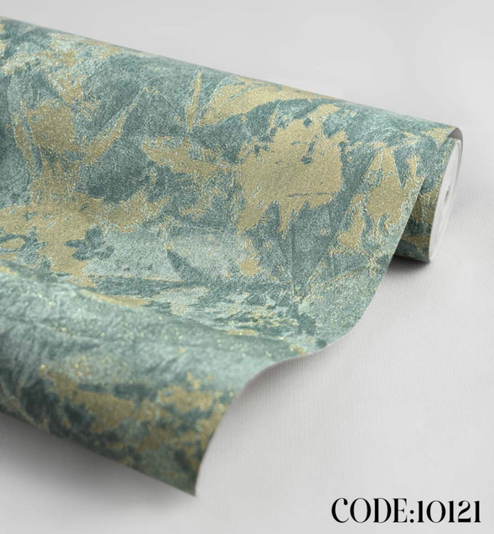 کاغذدیواری سبز طرح پتینه