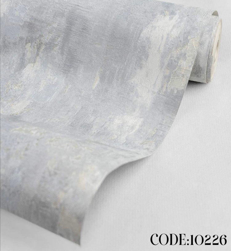 کاغذدیواری طوسی طرح پتینه کربن2