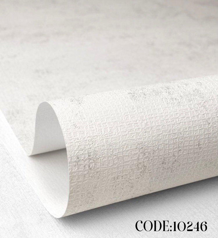 کاغذدیواری سفید طرح پتینه