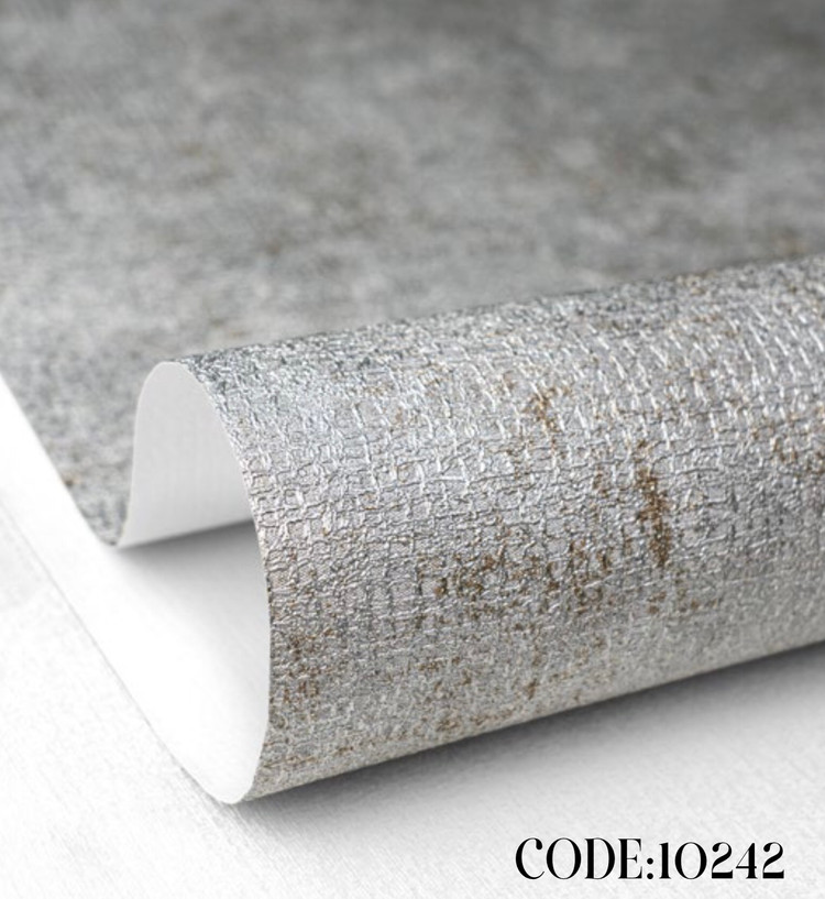 کاغذدیواری طوسی طرح پتینه