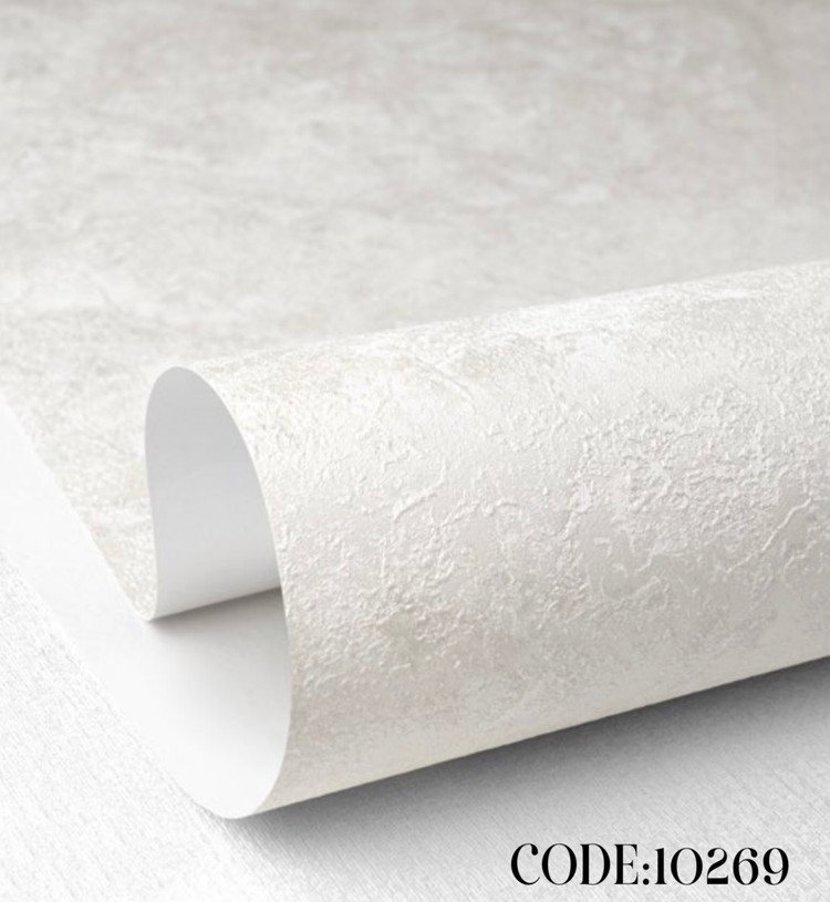 کاغذدیواری سفید طرح پتینه کربن3