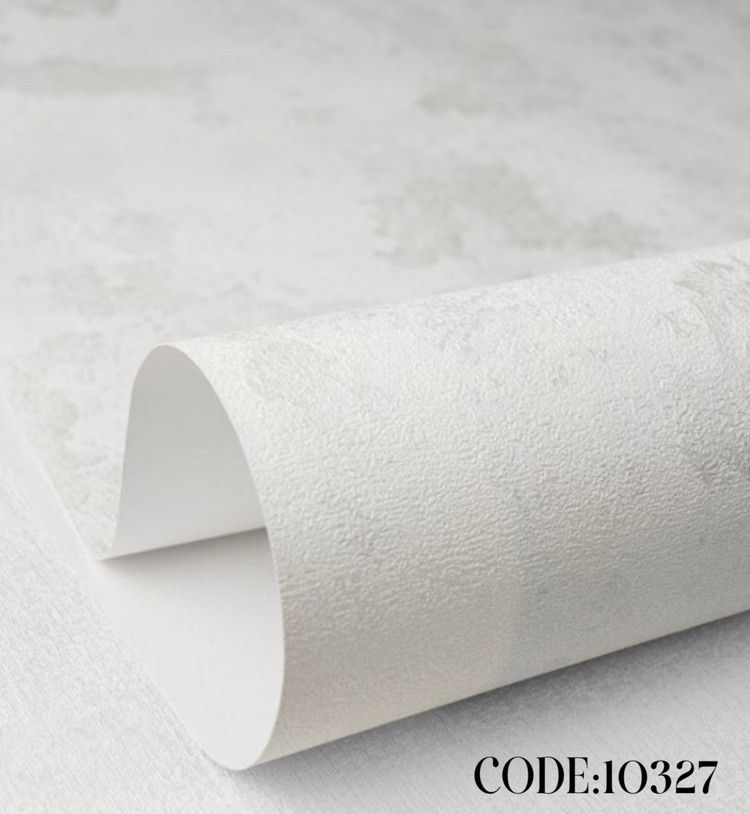 کاغذدیواری سفید طرح پتینه