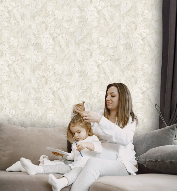 نمونه اجرا شده کاغذدیواری طرح انتزاعی کد 8013