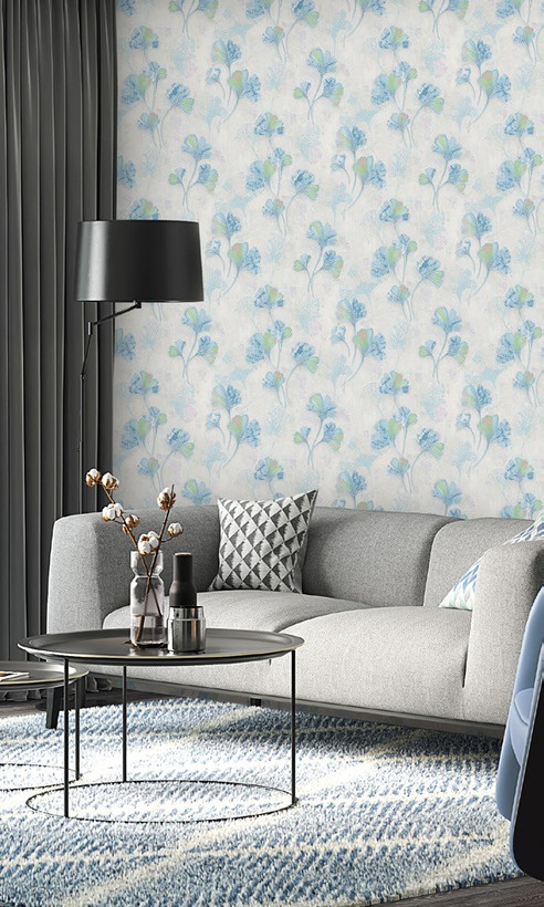 نمونه اجرا شده کاغذدیواری گلدار کد 8043