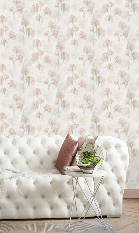 نمونه اجرا شده کاغذدیواری گلدار کد 8043