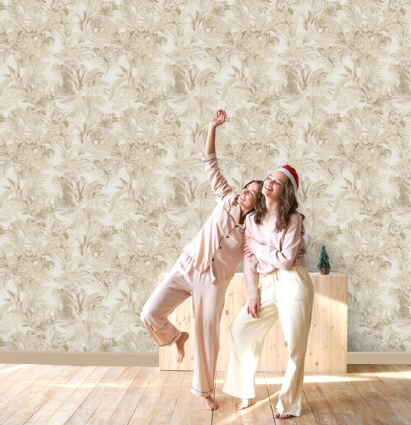 نمونه اجرا شده کاغذدیواری طرح پلنگ اکستریم والز کد 8067