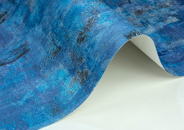 کاغذدیواری آبی طرح پتینه کد 8075