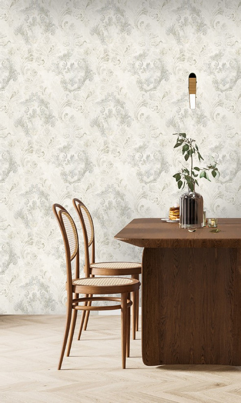 نمونه اجراشده کاغذدیواری طرح داماسک کد 8114