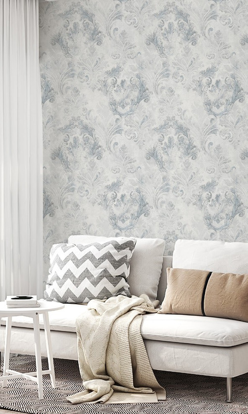 نمونه اجراشده کاغذدیواری طرح داماسک کد 8110