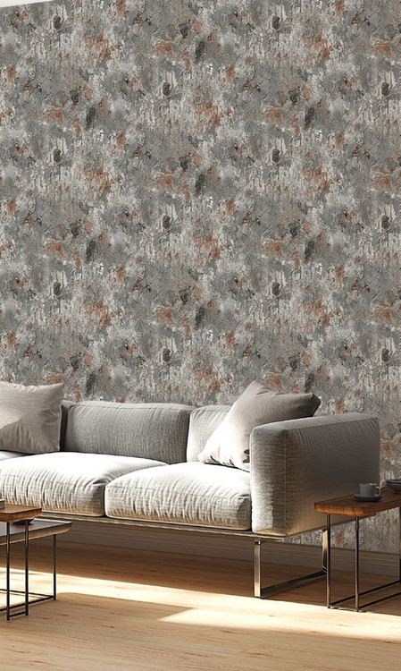 نمونه اجرا شده کاغذدیواری طرح بتن کد 8138