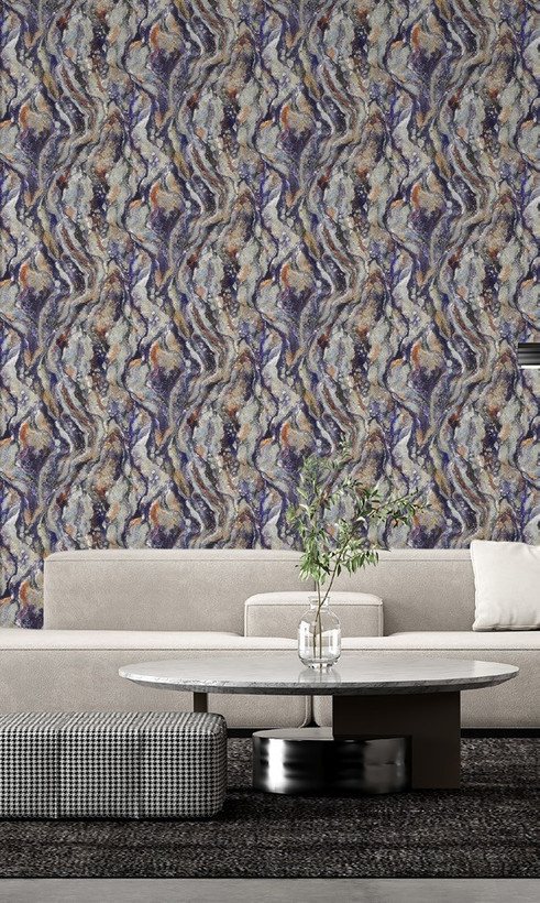 نمونه اجرا شده کاغذ دیواری طرح بتن کد ۸۱۴4