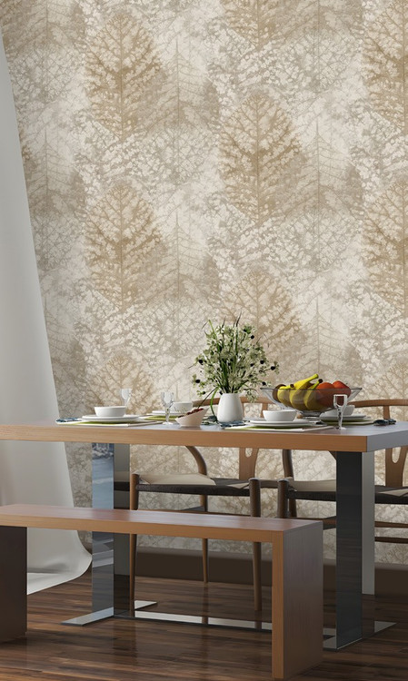 نمونه اجرا شده کاغذ دیواری طرح برگ کد ۸۱50